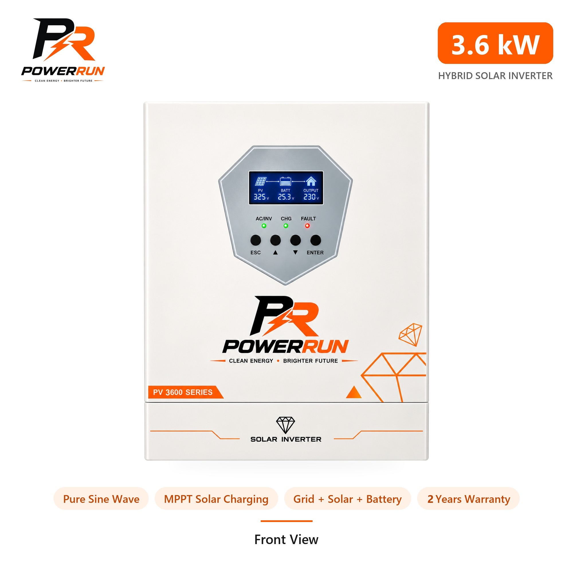 PowerRun PR Hybrid Inverter 3.6kW product photo