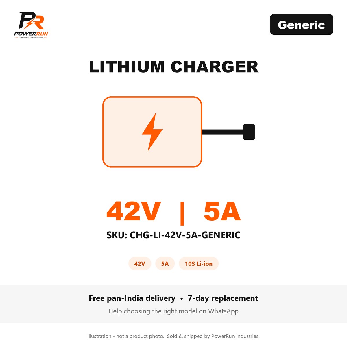 Lithium Battery Charger 42V 5A