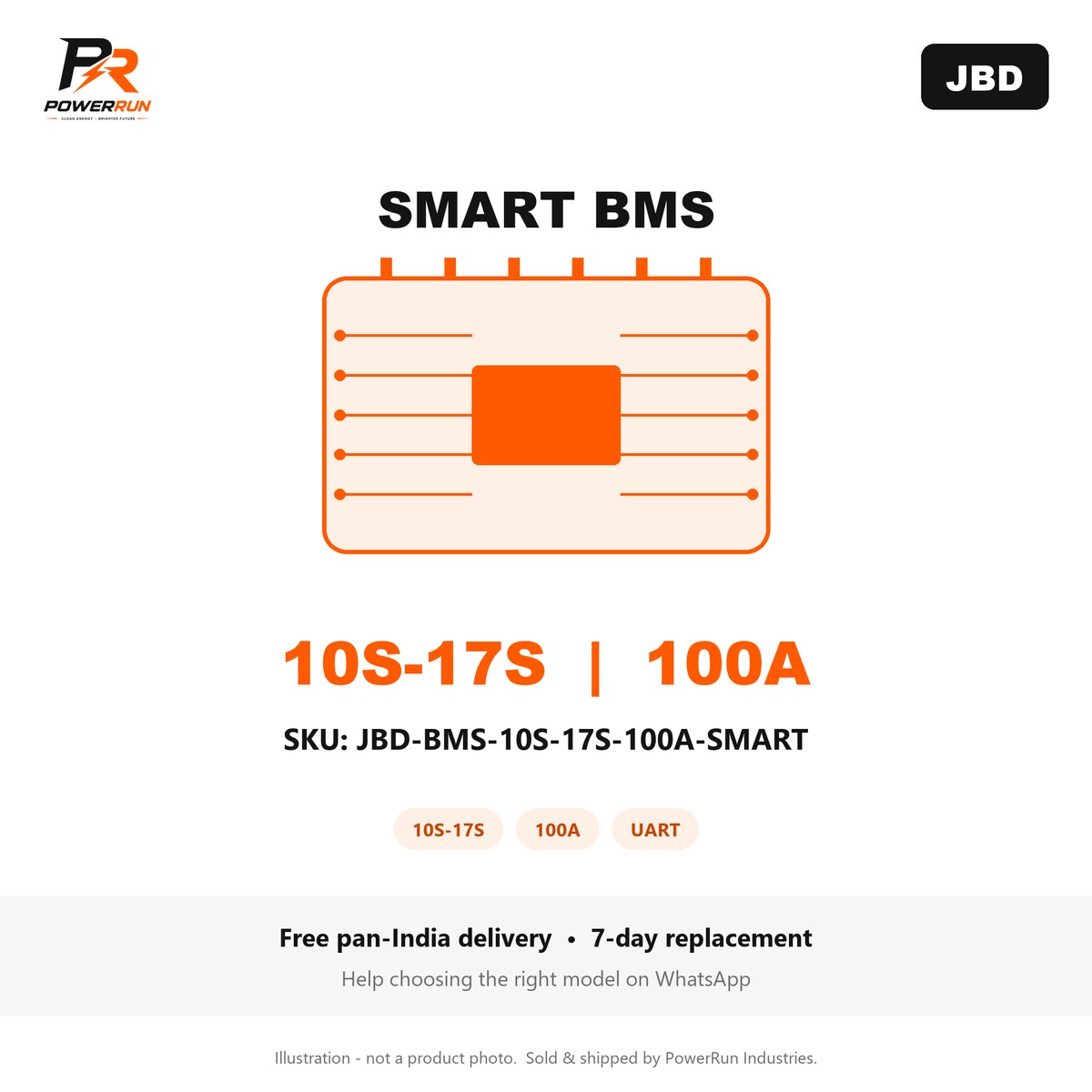 JBD Smart BMS 10S-17S 100A