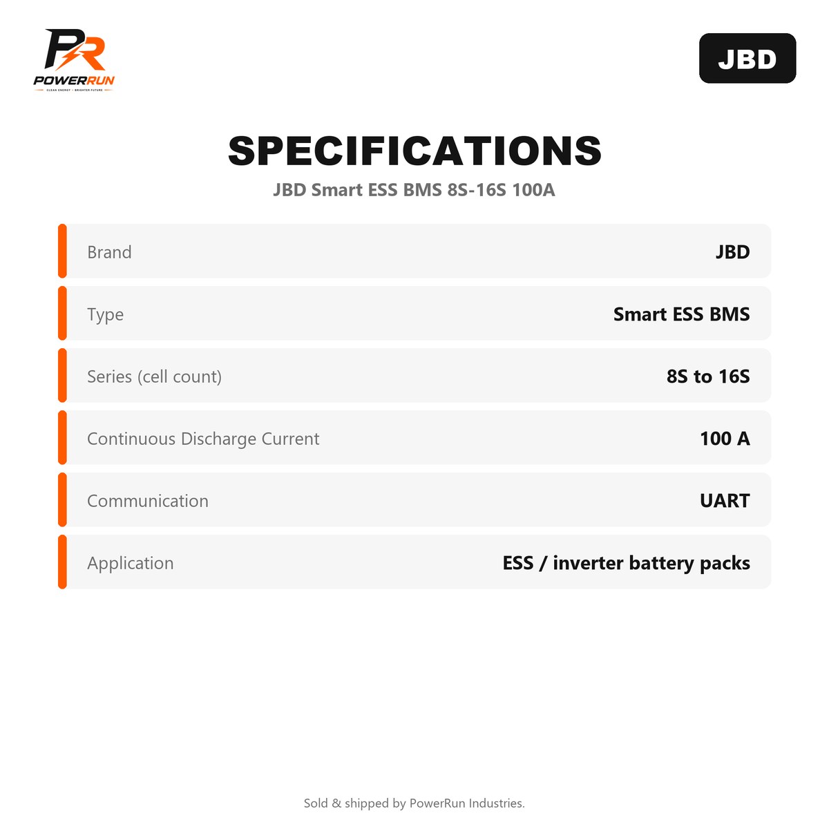 JBD Smart ESS BMS 8S-16S 100A (BMS & Balancers) - view 2 of 2