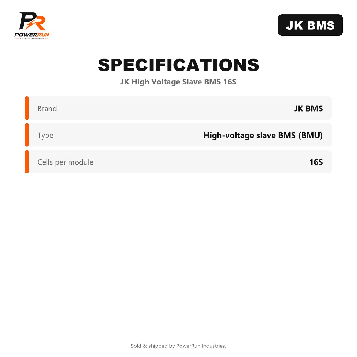 JK High Voltage Slave BMS 16S (BMS & Balancers) - view 2 of 2