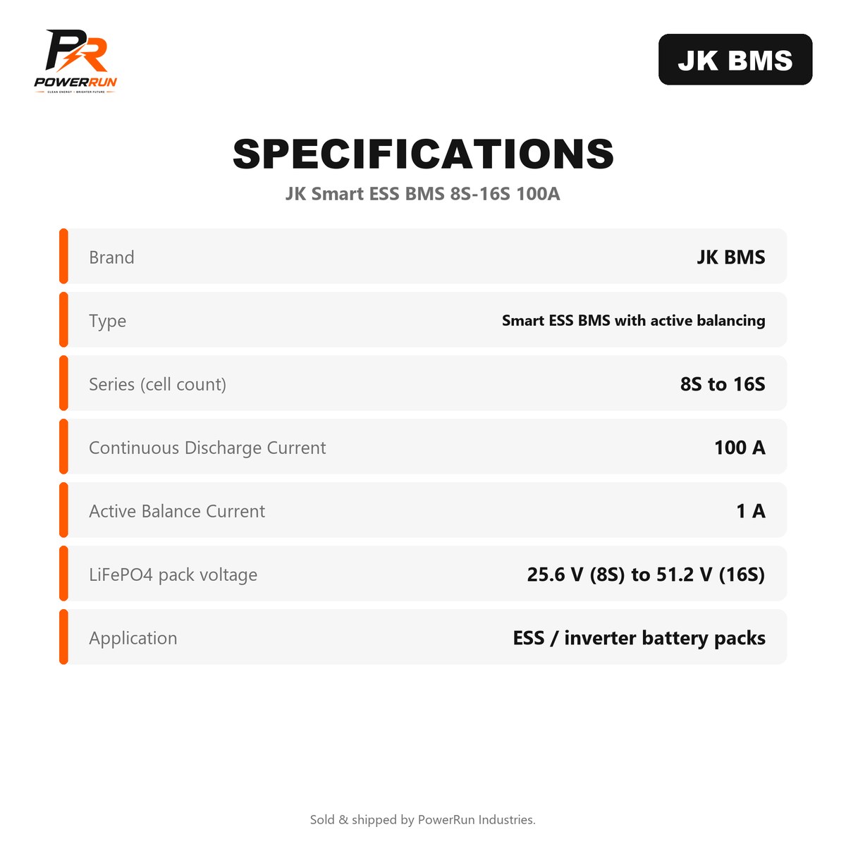 JK Smart ESS BMS 8S-16S 100A (BMS & Balancers) - view 2 of 2