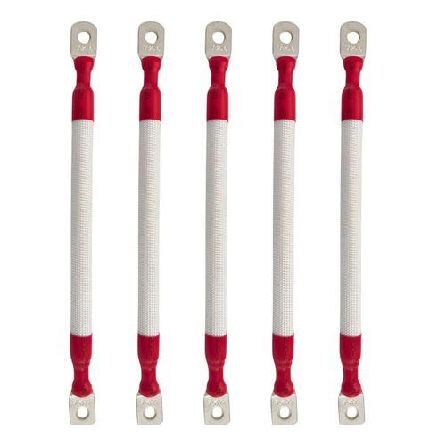 Battery Interconnect Cable 4 AWG 200 mm, SC35-6 Lugs (Red) - Pack of 2