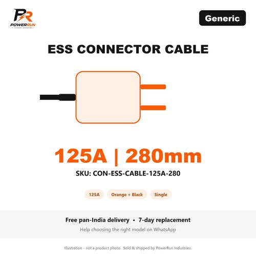 ESS Connector Cable 125A 4 AWG 280 mm (Orange + Black)